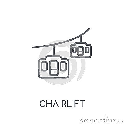 chairlift linear icon. Modern outline chairlift logo concept on Vector Illustration
