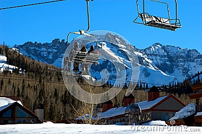 Chairlift vista Stock Photo