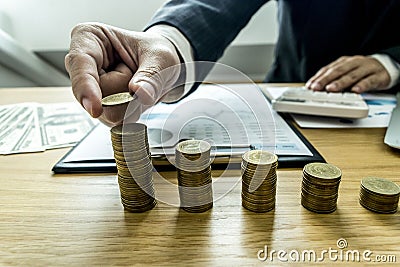 The chairman of the company has been successful in the finance business with property Stock Photo