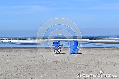 Chairs on a beach Stock Photo