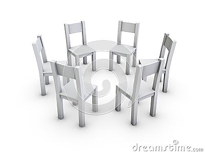 Chairs circle Stock Photo