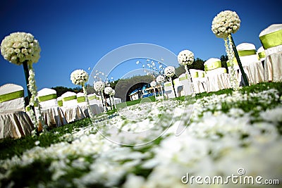 Outdoor wedding Scene Stock Photo