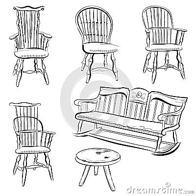 Chairs illustration Vector Illustration