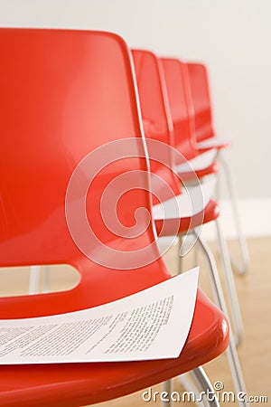 Chairs Laid Out For Conference Stock Photo