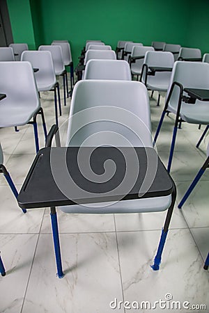 Chairs lined Stock Photo