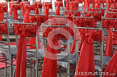 Chairs for a party Stock Photo