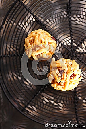 Chak-chak traditional asian sweet dessert Stock Photo