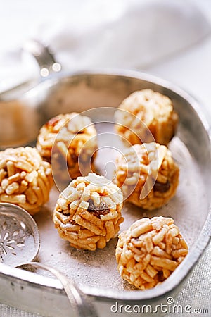 Chak-chak traditional asian sweet dessert Stock Photo