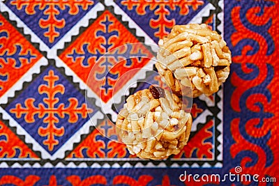 Chak-chak traditional asian sweet dessert Stock Photo