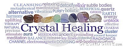 Chakra Crystal Therapy Word Cloud Stock Photo