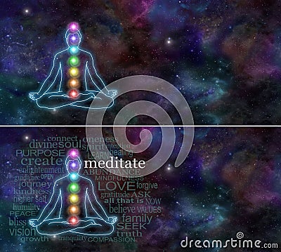 Chakra Meditation Stock Photo