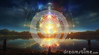 Chakra in meditation, energy healing, and spiritual growth through balanced energy centers, unlocking the power Stock Photo