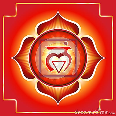 Chakra Muladhara Vector Illustration