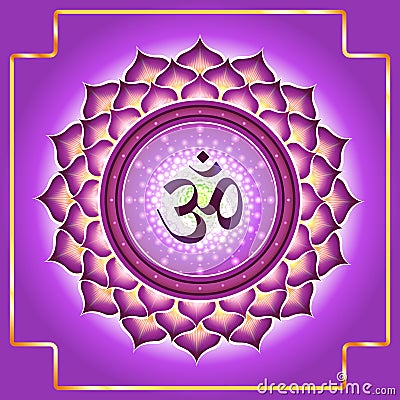 Chakra Sahasrara Vector Illustration