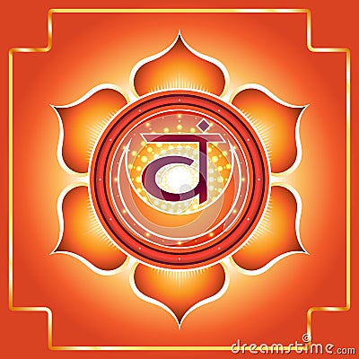 Chakra Svadhisthana Vector Illustration