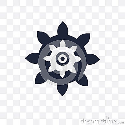 Chakra transparent icon. Chakra symbol design from India collect Vector Illustration