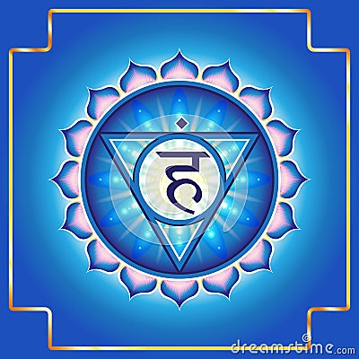 Chakra Vishuddha Vector Illustration