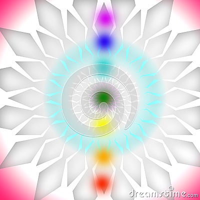 7 Chakras color Background Stock Photo