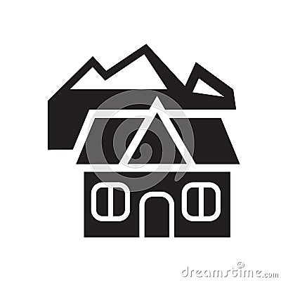 Chalet icon. Trendy Chalet logo concept on white background from Vector Illustration