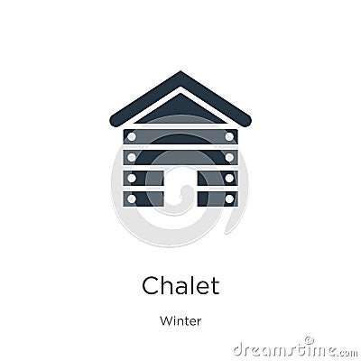 Chalet icon vector. Trendy flat chalet icon from winter collection isolated on white background. Vector illustration can be used Vector Illustration