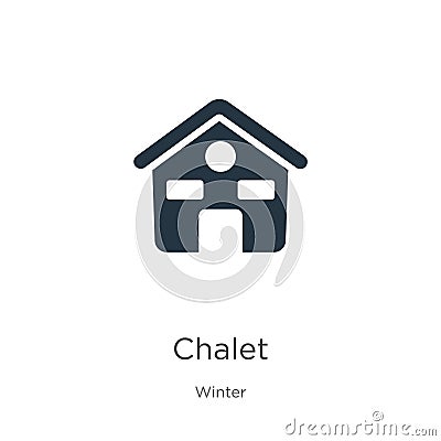 Chalet icon vector. Trendy flat chalet icon from winter collection isolated on white background. Vector illustration can be used Vector Illustration