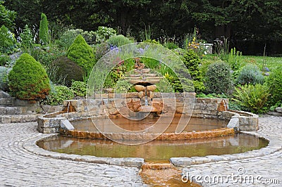 Chalice Well; Red Fountain Stock Photo