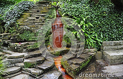 Chalice Well, Red Fountain Stock Photo