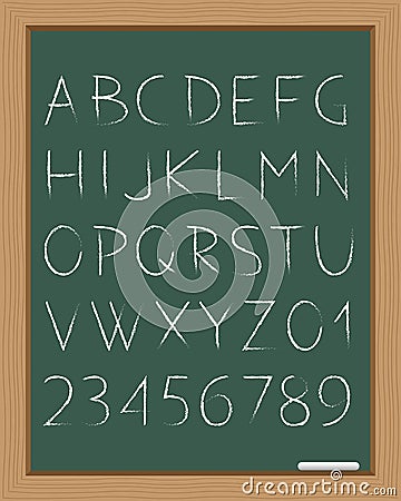 Chalk alphabet Vector Illustration