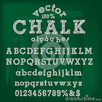 Chalk alphabet Vector Illustration