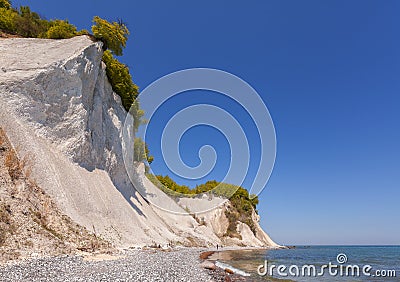 Chalk cliff on the Rugen Island, Germany. Stock Photo
