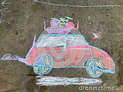 Chalk drawing Stock Photo