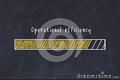 Chalk drawing of loading progress bar with inscription operational efficiency Stock Photo