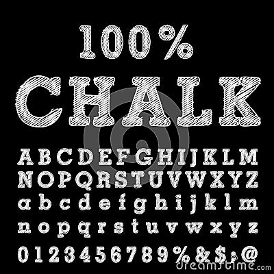 100 chalk Vector Illustration