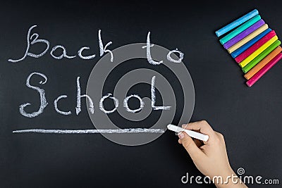 Chalk word Board school Stock Photo