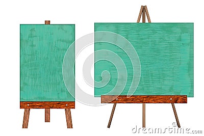 Chalkboard collection in wooden frame. Stock Photo