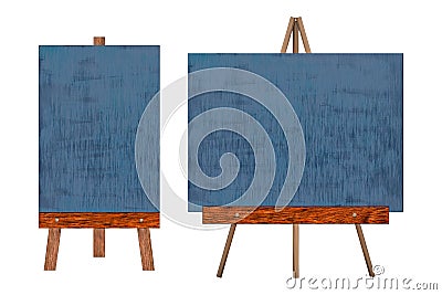 Chalkboard collection in wooden frame. Stock Photo