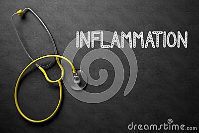 Chalkboard with Inflammation. 3D Illustration. Stock Photo