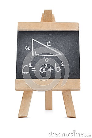 Chalkboard with a mathematical formula Stock Photo