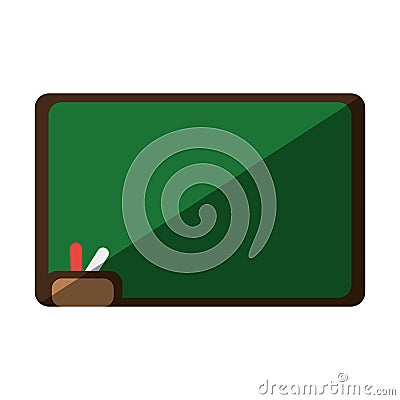 Chalkboard school isolated icon Vector Illustration