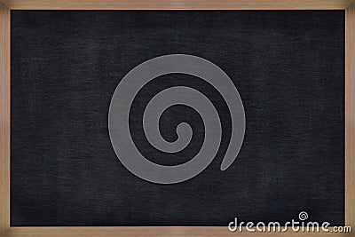 Chalkboard wood frame with black surface. Stock Photo