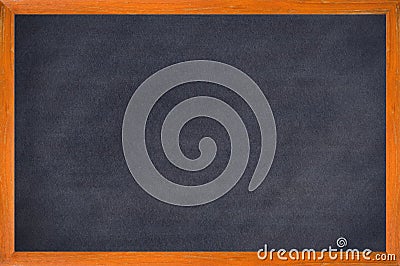 Chalkboard wood frame with black surface. Stock Photo