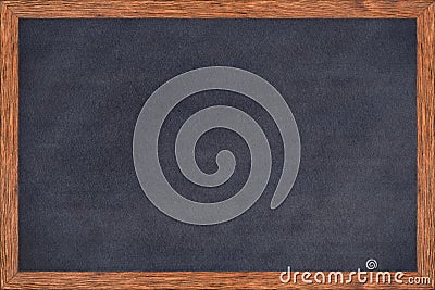 Chalkboard wood frame with black surface. Stock Photo