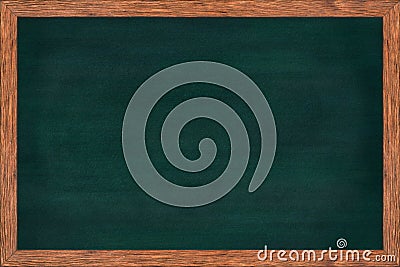 Chalkboard wood frame with green surface. Stock Photo