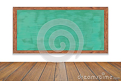 Chalkboard wood frame in room is great for the school concepts. Stock Photo