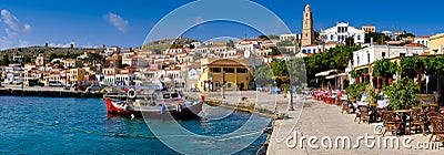 Chalki island Greece seafront Stock Photo