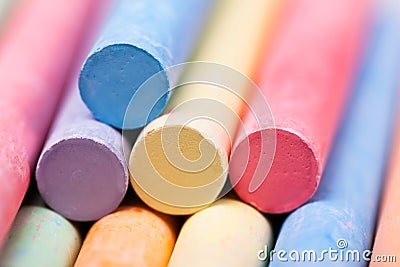 Chalks pieces colorful Stock Photo