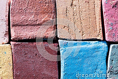 Chalks pieces colorful Stock Photo