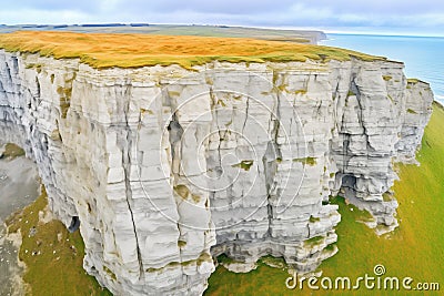 chalky limestone cliff face Stock Photo