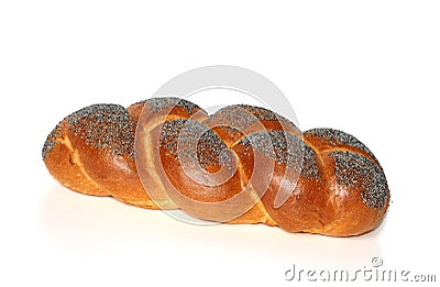 Challah with blue poppy Stock Photo