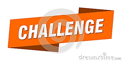 challenge banner template. challenge ribbon label. Vector Illustration